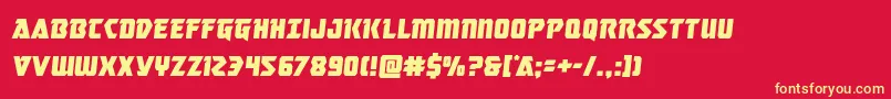 masterbreakersemital Font – Yellow Fonts on Red Background