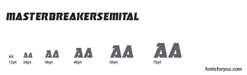 Masterbreakersemital (133780) Font Sizes