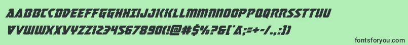masterbreakersuperital Font – Black Fonts on Green Background