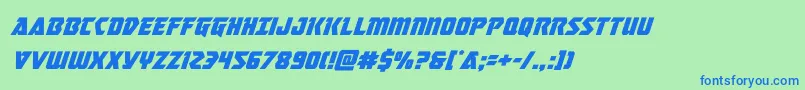 masterbreakersuperital Font – Blue Fonts on Green Background