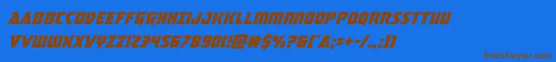masterbreakersuperital Font – Brown Fonts on Blue Background