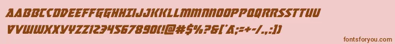 masterbreakersuperital Font – Brown Fonts on Pink Background
