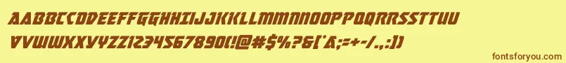 masterbreakersuperital Font – Brown Fonts on Yellow Background