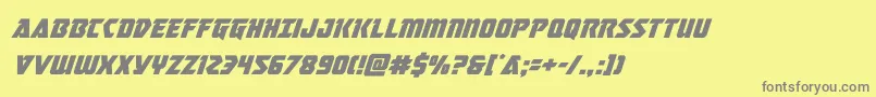 masterbreakersuperital Font – Gray Fonts on Yellow Background
