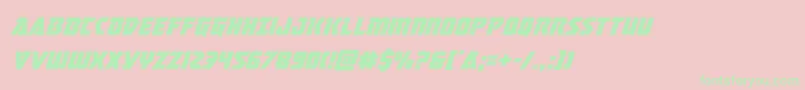 masterbreakersuperital Font – Green Fonts on Pink Background
