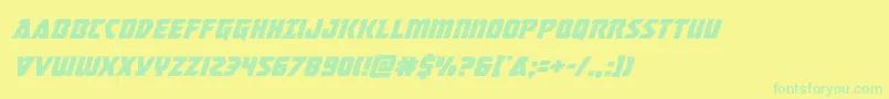 masterbreakersuperital Font – Green Fonts on Yellow Background