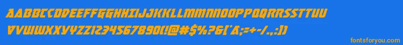 masterbreakersuperital Font – Orange Fonts on Blue Background