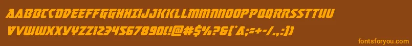 masterbreakersuperital Font – Orange Fonts on Brown Background