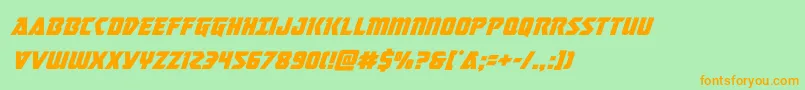 masterbreakersuperital Font – Orange Fonts on Green Background