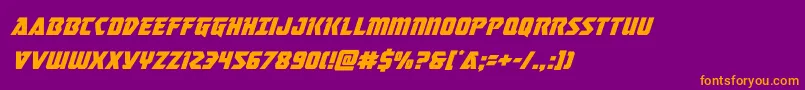 masterbreakersuperital Font – Orange Fonts on Purple Background