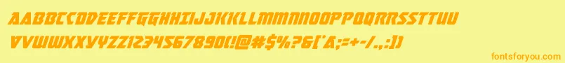 masterbreakersuperital Font – Orange Fonts on Yellow Background