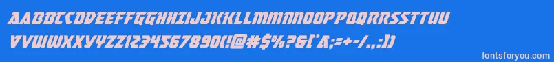 masterbreakersuperital Font – Pink Fonts on Blue Background