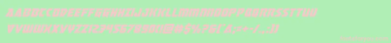 masterbreakersuperital Font – Pink Fonts on Green Background