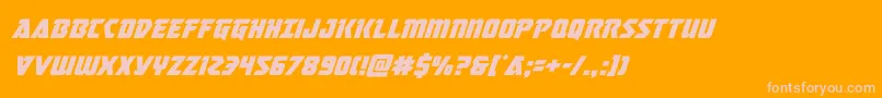 masterbreakersuperital Font – Pink Fonts on Orange Background