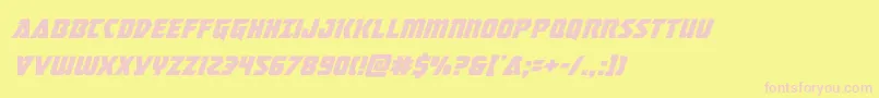 masterbreakersuperital Font – Pink Fonts on Yellow Background