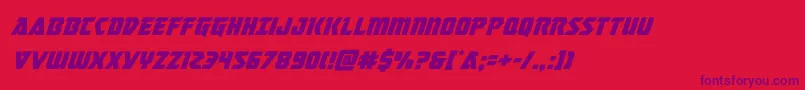 masterbreakersuperital Font – Purple Fonts on Red Background