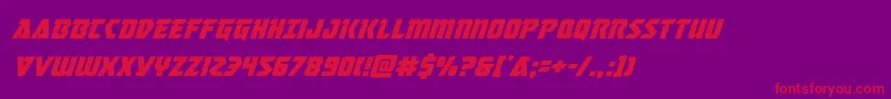 masterbreakersuperital Font – Red Fonts on Purple Background