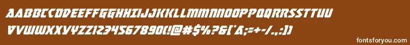 masterbreakersuperital Font – White Fonts on Brown Background