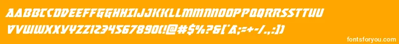 masterbreakersuperital Font – White Fonts on Orange Background