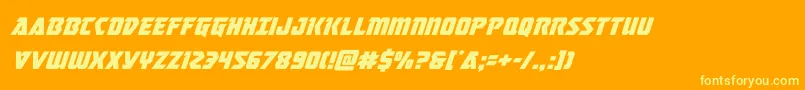 masterbreakersuperital Font – Yellow Fonts on Orange Background