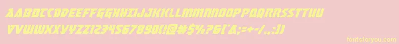 masterbreakersuperital Font – Yellow Fonts on Pink Background