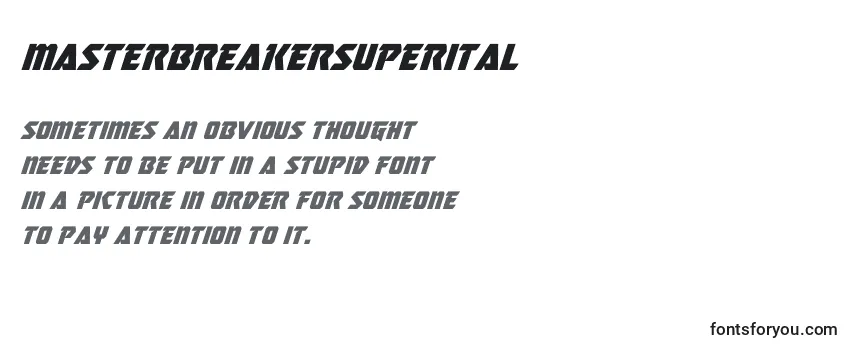 Masterbreakersuperital (133781) Font