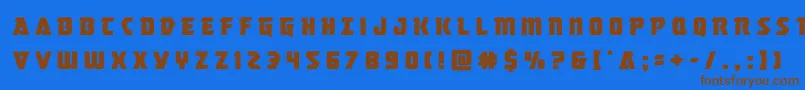 masterbreakertitle Font – Brown Fonts on Blue Background