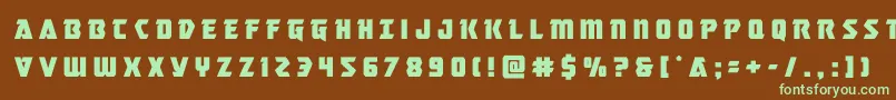 masterbreakertitle Font – Green Fonts on Brown Background