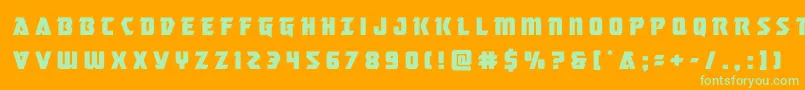 masterbreakertitle Font – Green Fonts on Orange Background