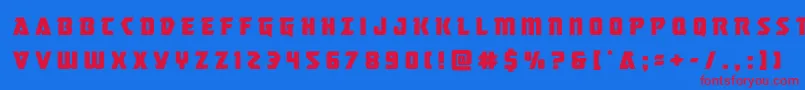 masterbreakertitle Font – Red Fonts on Blue Background
