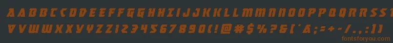 Шрифт masterbreakertitleital – коричневые шрифты на чёрном фоне