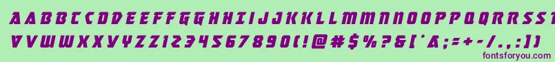 masterbreakertitleital Font – Purple Fonts on Green Background