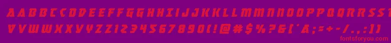 masterbreakertitleital-Schriftart – Rote Schriften auf violettem Hintergrund