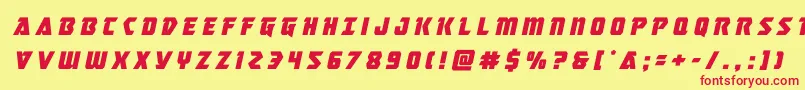 Fonte masterbreakertitleital – fontes vermelhas em um fundo amarelo