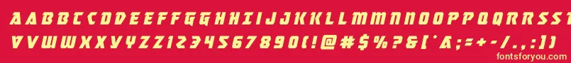 masterbreakertitleital Font – Yellow Fonts on Red Background