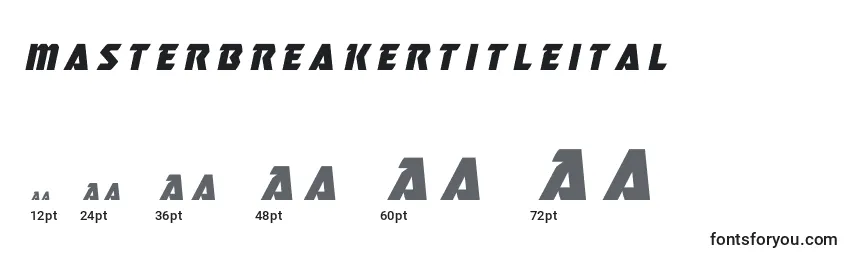 Размеры шрифта Masterbreakertitleital (133784)