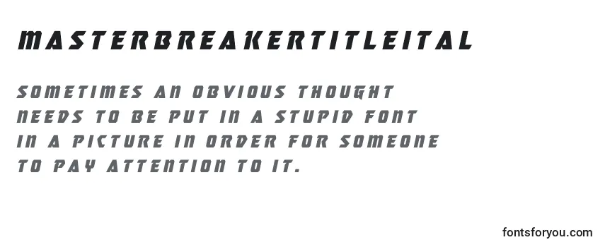 Masterbreakertitleital (133784) Font