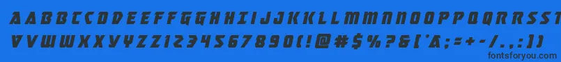 masterbreakertitleital Font – Black Fonts on Blue Background