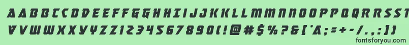 masterbreakertitleital Font – Black Fonts on Green Background