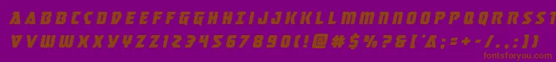 masterbreakertitleital Font – Brown Fonts on Purple Background
