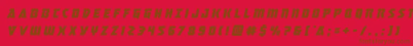 Fonte masterbreakertitleital – fontes marrons em um fundo vermelho