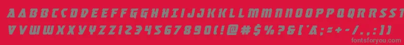 masterbreakertitleital Font – Gray Fonts on Red Background