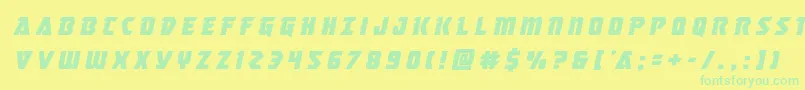 masterbreakertitleital Font – Green Fonts on Yellow Background