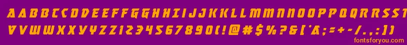 masterbreakertitleital Font – Orange Fonts on Purple Background