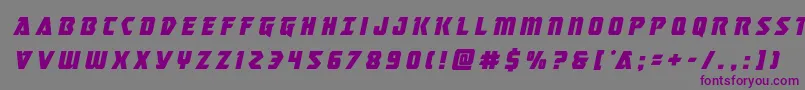 masterbreakertitleital Font – Purple Fonts on Gray Background