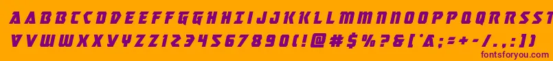 masterbreakertitleital Font – Purple Fonts on Orange Background