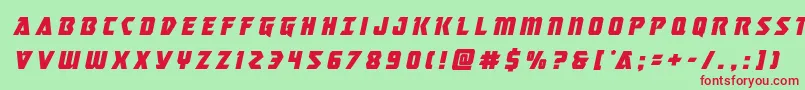 masterbreakertitleital Font – Red Fonts on Green Background