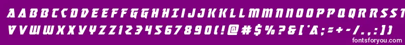 masterbreakertitleital Font – White Fonts on Purple Background