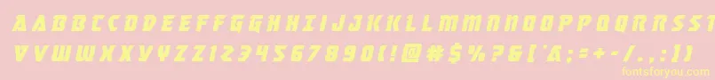 masterbreakertitleital Font – Yellow Fonts on Pink Background