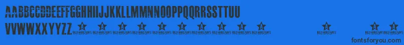 フォントMASTERPLAN    – 黒い文字の青い背景